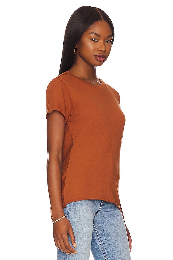 view 2 of 4 Mitered Back Winston Tee in Caramel