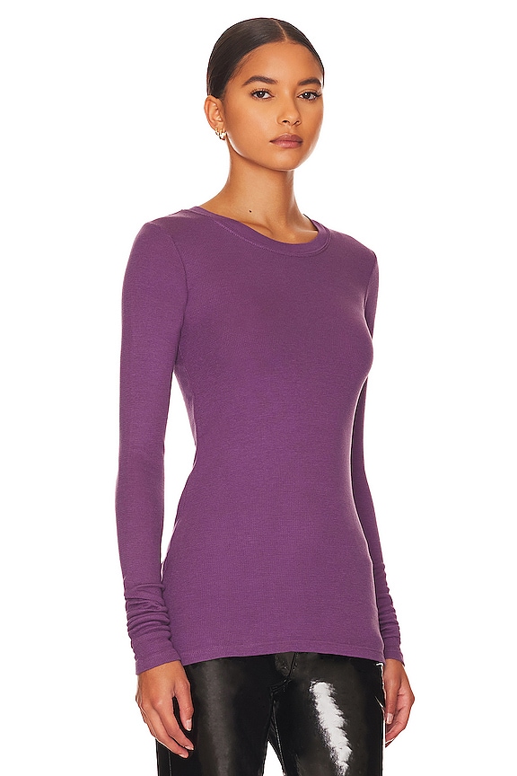 view 2 of 4 Long Sleeve Crew Neck Top in Eggplant