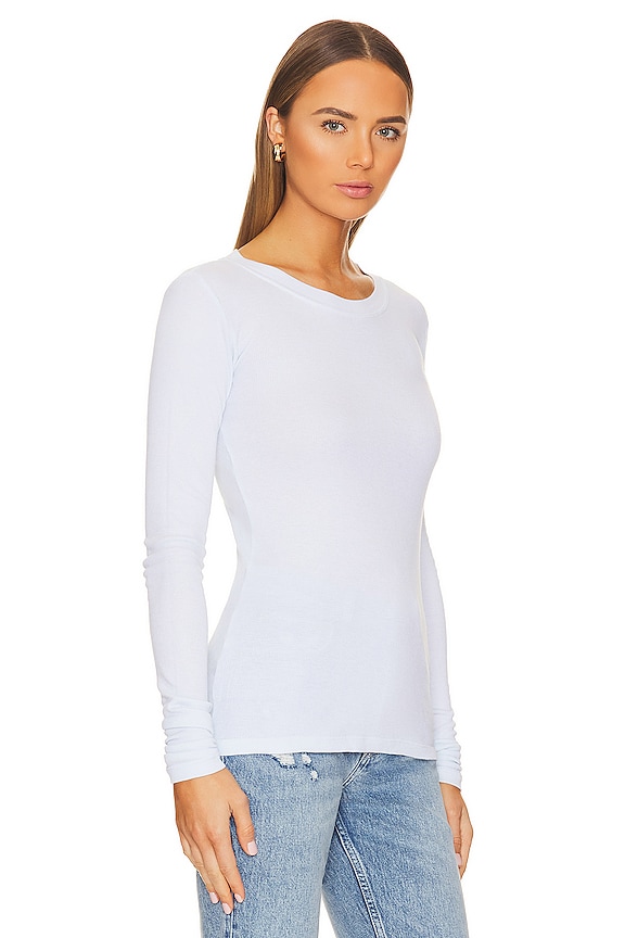 view 2 of 4 Long Sleeve Thermal Tee in Sky Blue
