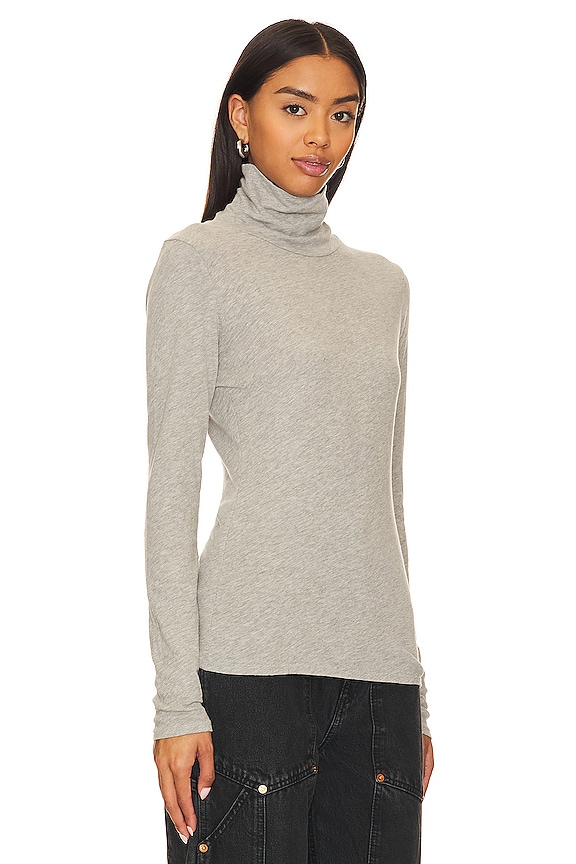 view 2 of 4 Roosevelt Turtleneck Tee in Heather Grey