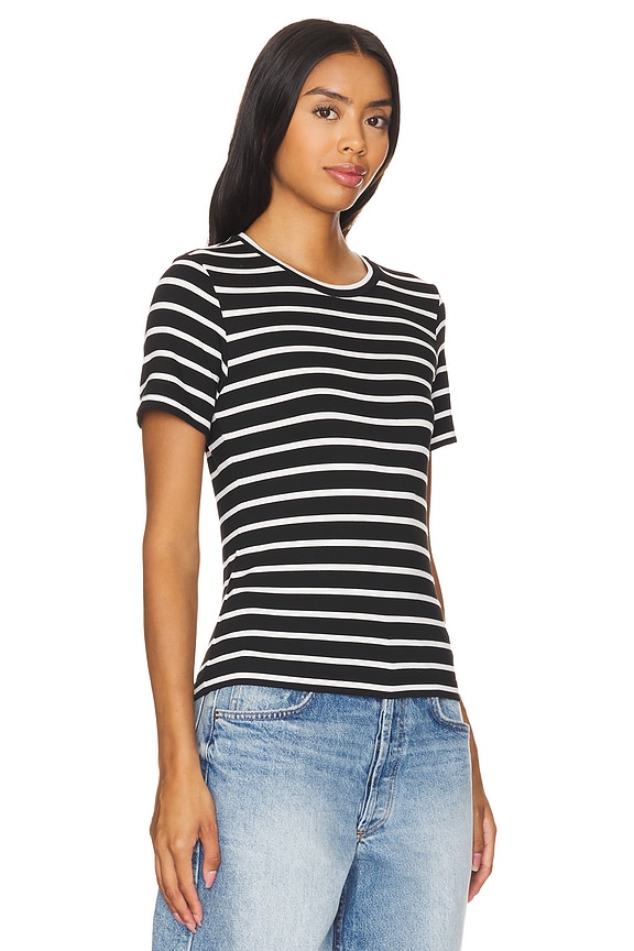 view 2 of 4 CLASSIC STRIPES クルーネックTシャツ in Black & White