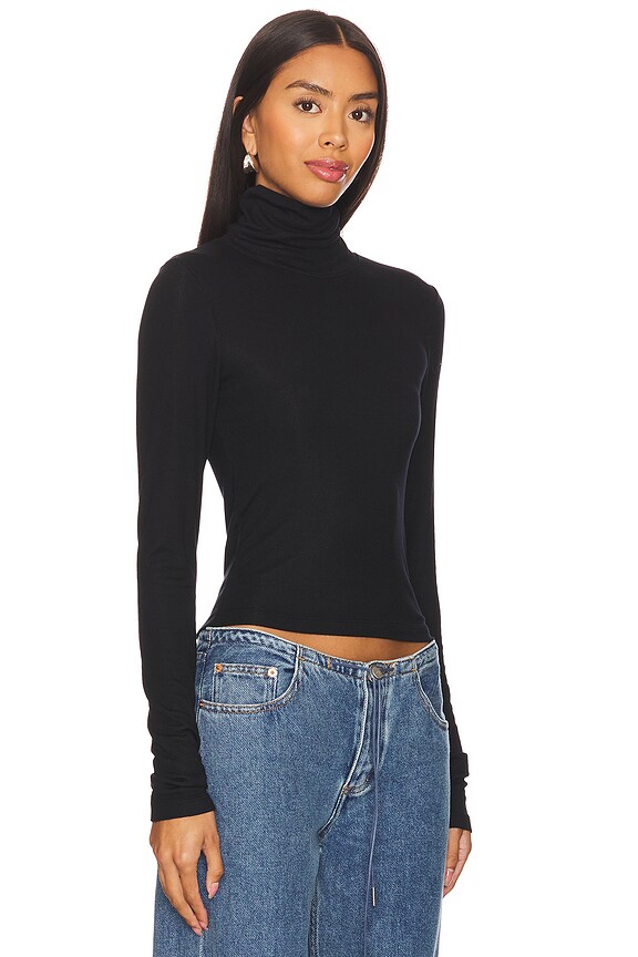 view 2 of 4 TOP COL MONTANT FELIX CROP in Black