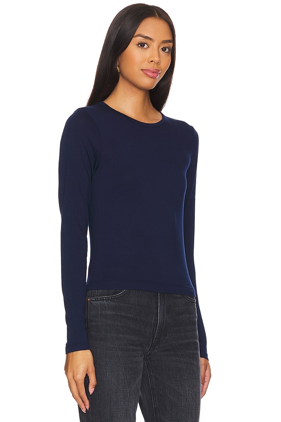 view 2 of 4 Skinny Crop Neck Tee in Dark Night