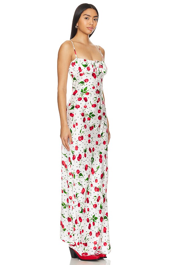 view 2 of 4 ROBE MAXI AVEC FENTE in White Cherry