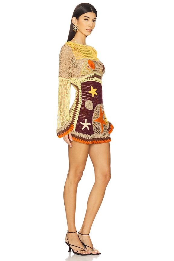 view 2 of 4 ROBE MAILLE CROCHET DREAM in Coral Reef