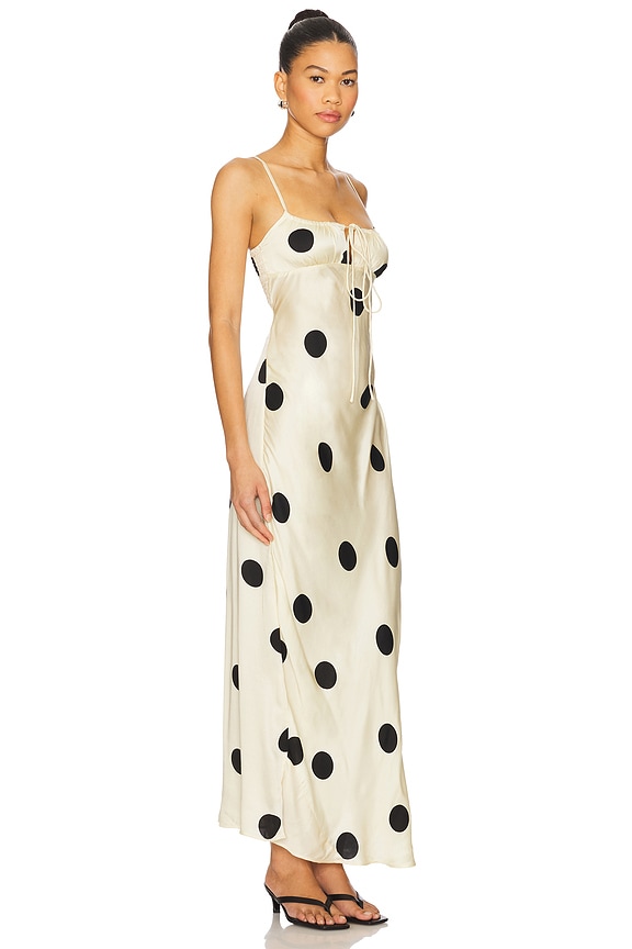 view 2 of 3 Slip Dress in Cream Polka