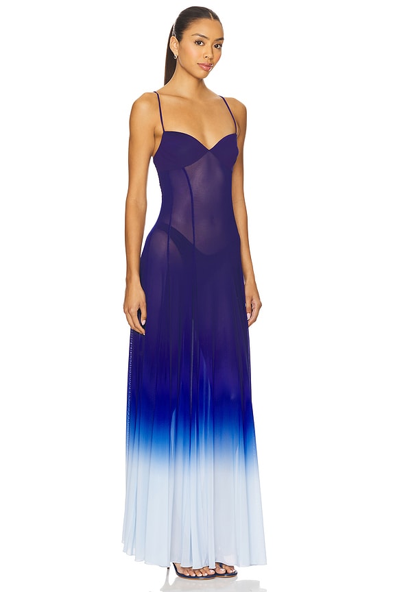 view 2 of 3 Timeless Ombre Sea Dress in Deep Blue Ombre