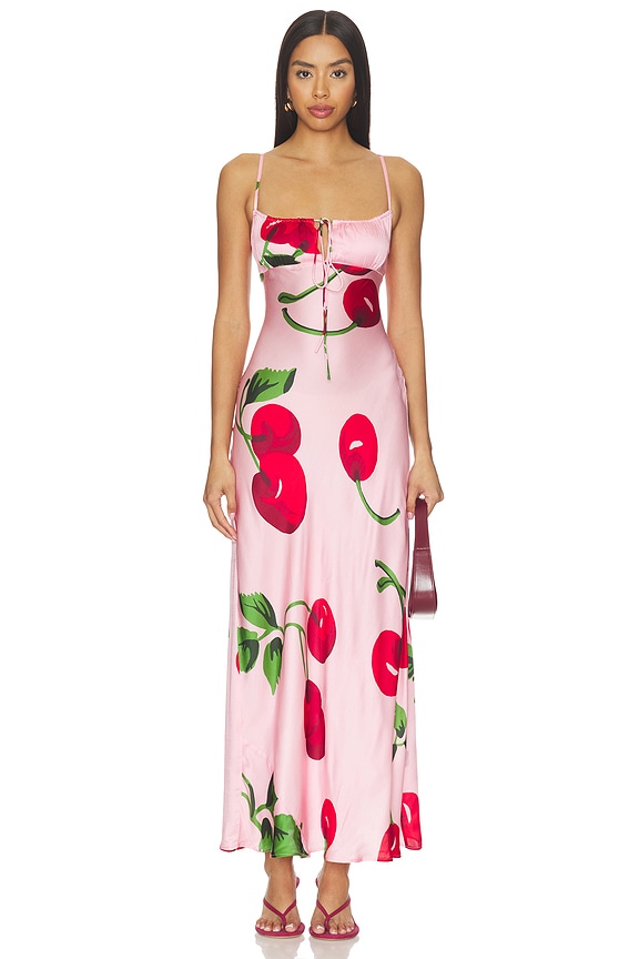 view 1 of 3 Ruby Slip Dress in Red & Pink