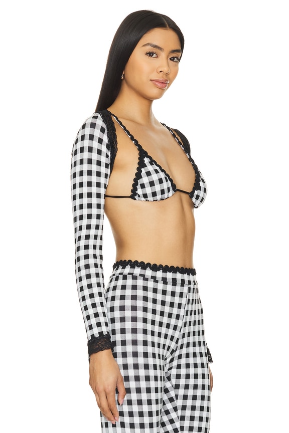 view 2 of 4 БОЛЕРО GISELE in Black & White Gingham
