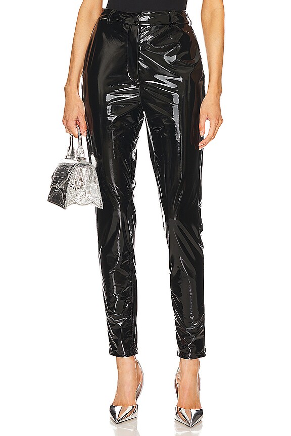 Leslie Amon Vinyl Pants In Black REVOLVE
