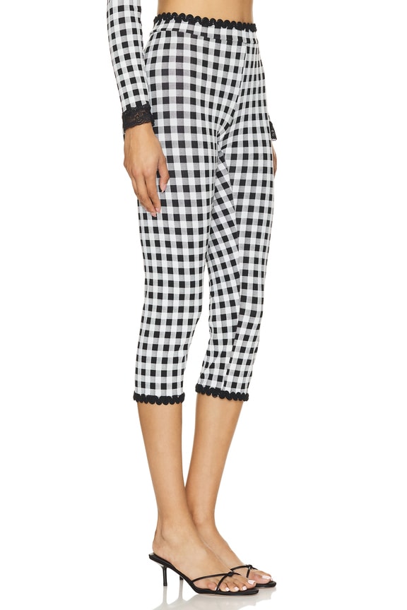 view 2 of 4 Riding Leggings in Black & White Gingham