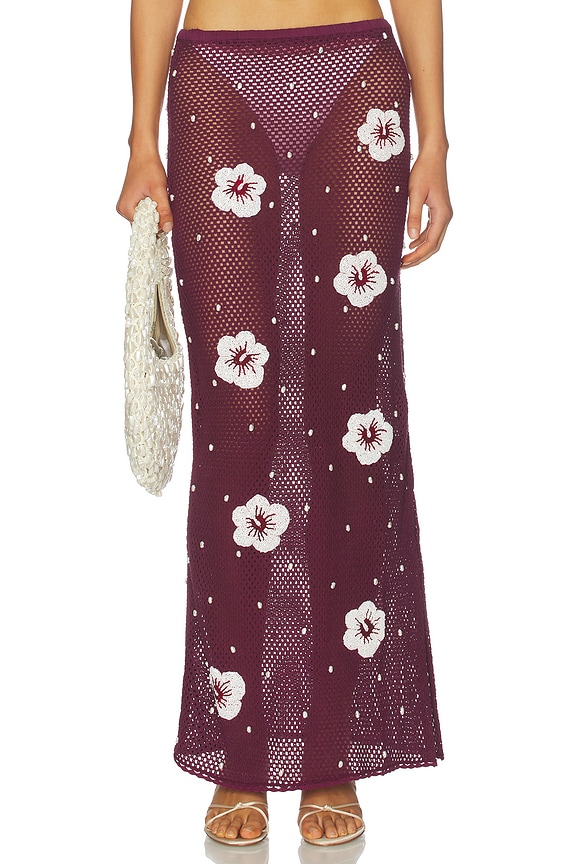 view 2 of 6 JUPE TREASURE HIBISCUS in Deep Red & White