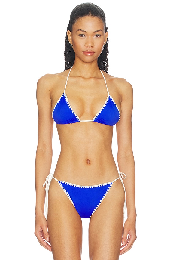 view 1 of 4 TOP BIKINI LUCY in Blue & White