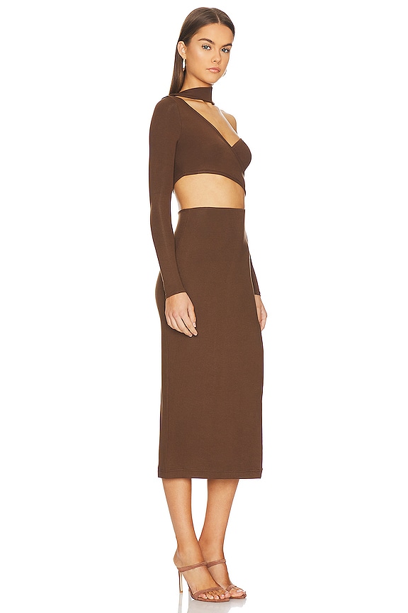 view 2 of 4 VESTIDO SLANTED in Brown