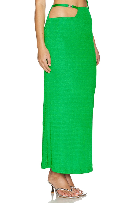 view 2 of 5 Buckle Strap Skirt in Green
