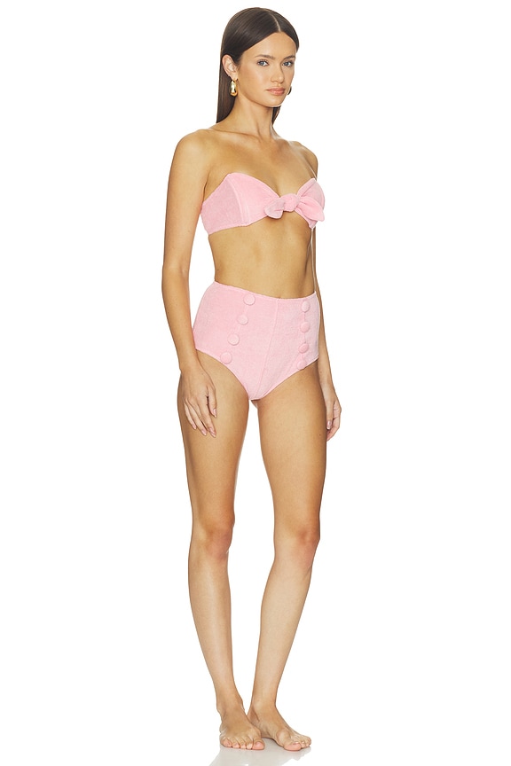 view 2 of 4 x REVOLVE Poppy High Waist Bikini in Pink Terry Cloth