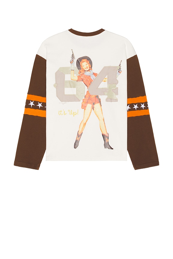 view 2 of 5 Belle Athletic T-Shirt in White & Brown