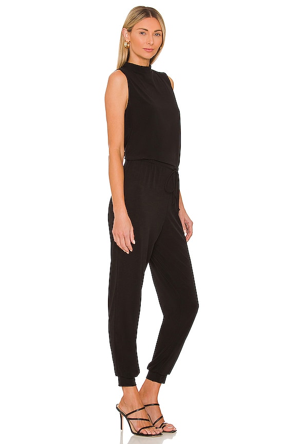 view 2 of 3 Sleeveless Turtleneck Jumpsuit in Black