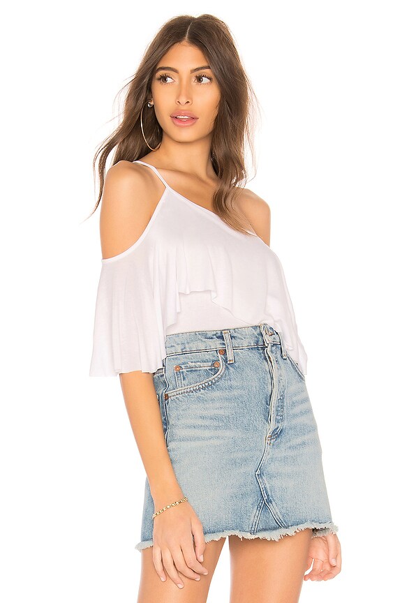 view 2 of 4 One Strap Layered Tank Top in White