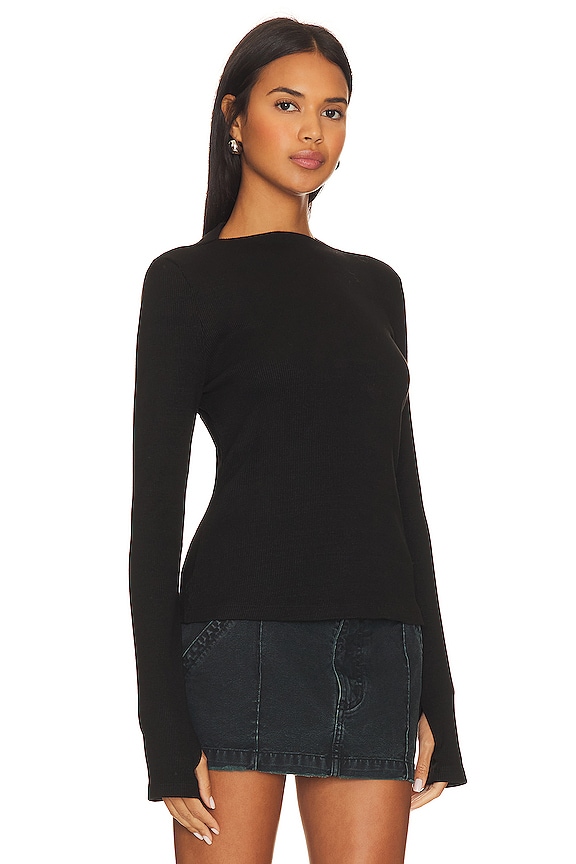 view 2 of 4 X REVOLVE Mock Neck Top With Thumbholes in Black