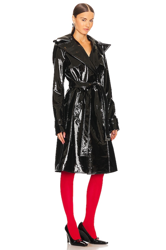 view 2 of 3 ABRIGO TRENCA in Black