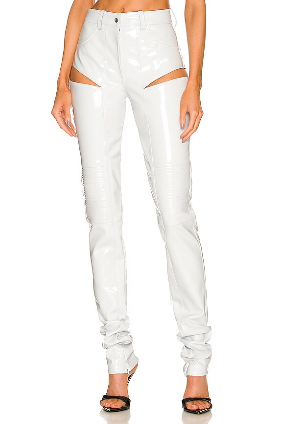 view 2 of 5 PANTALON MOTARD HIP CUT OUT in White