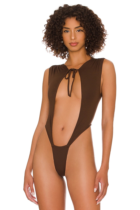 view 2 of 5 SLEEVELESS 바디수트 in Chocolate