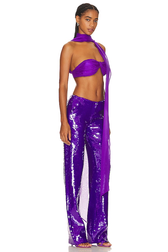 view 2 of 4 Bandeau with Attached Sash in Grape