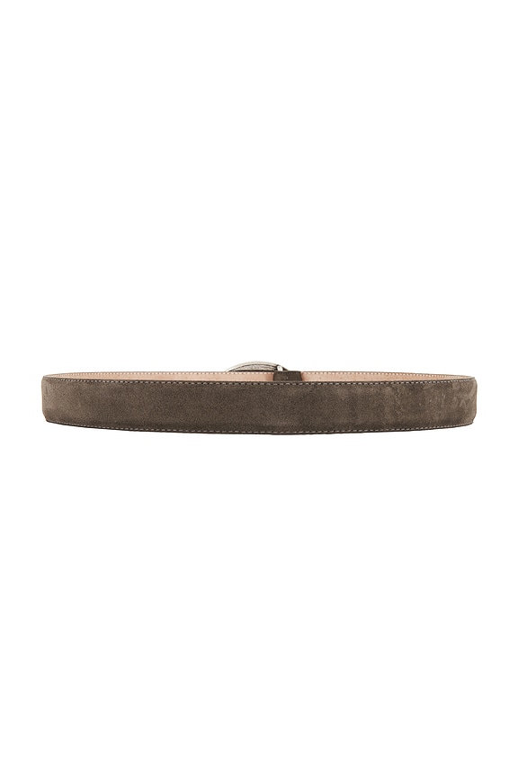 view 2 of 3 Suede Leather Belt in Steel Grey
