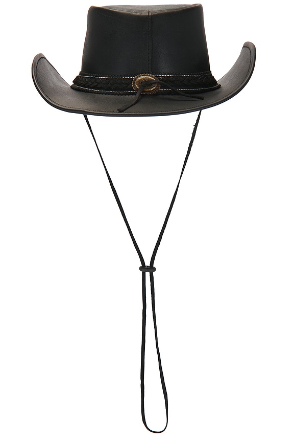 view 2 of 3 CHAPEAU DOLLIE LEATHER COWBOY in Black
