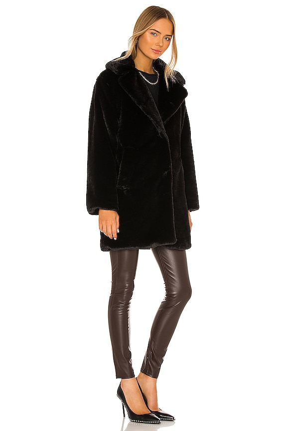 view 2 of 3 Linnea Faux Fur Coat in Black