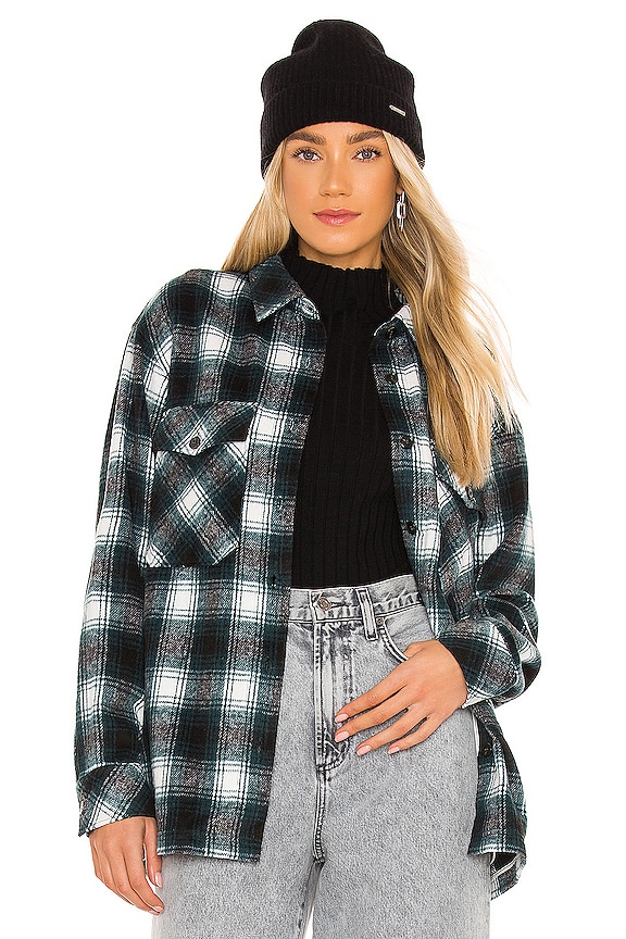 LAMARQUE x REVOLVE Storm Plaid Shirt Jacket in Green Multi | REVOLVE