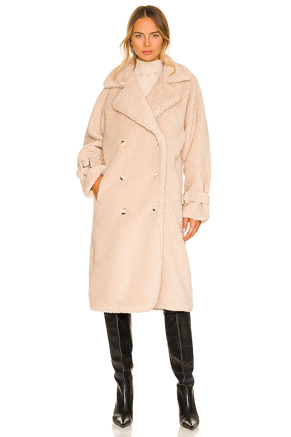 view 2 of 4 Malani Faux Fur Coat in Beige