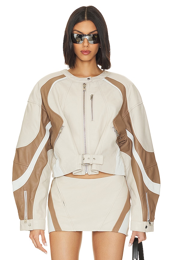 view 2 of 5 Dustin Moto Jacket in Bone, Winter White, & Mocha