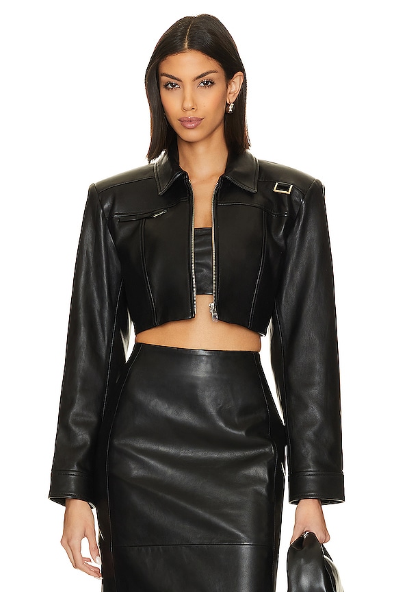 view 2 of 6 Aneesa Flower Applique Jacket in Black