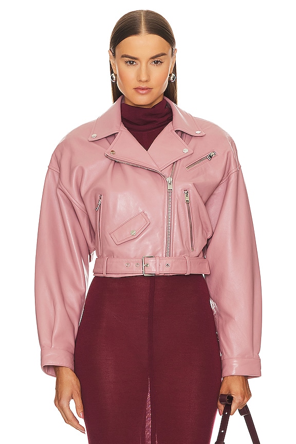 view 2 of 5 Dylan Cropped Jacket in Mauve Pink