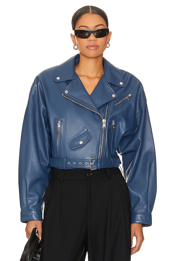 view 2 of 5 Dylan Cropped Jacket in Midnight Blue