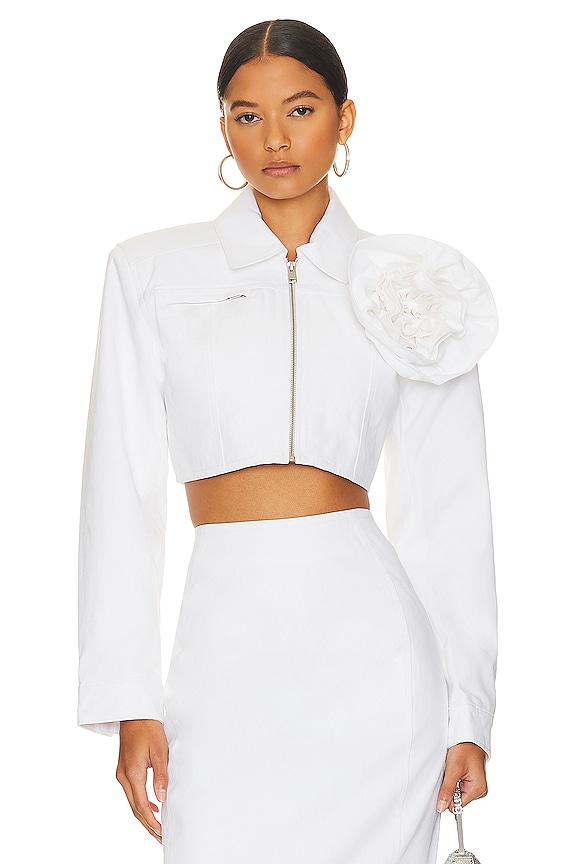 view 2 of 6 CHAQUETA VAQUERA CON APLIQUE FLORAL ANEESA in White