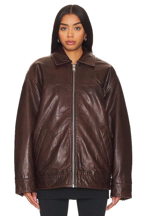view 2 of 5 Theia Jacket in Dark Brown