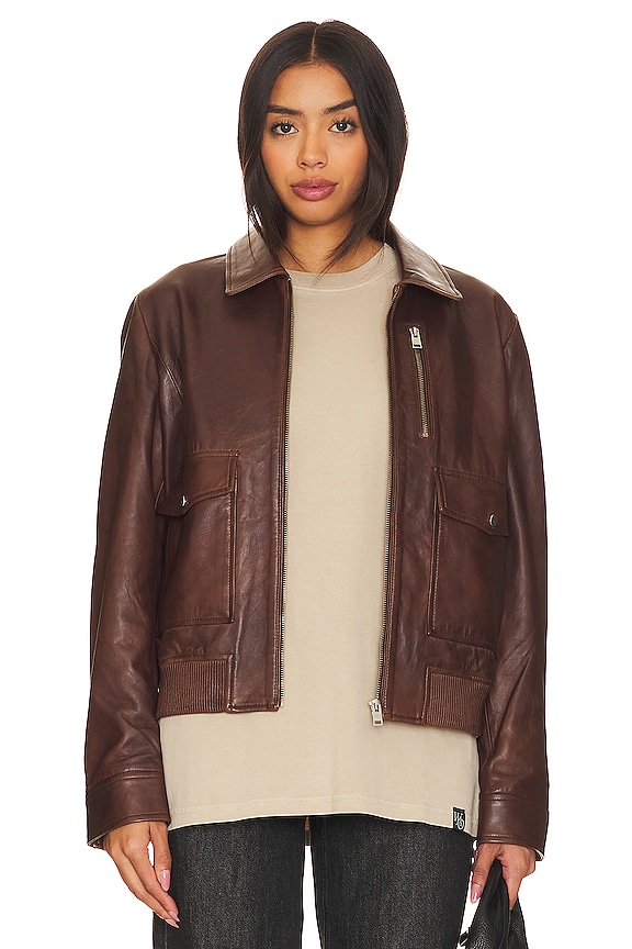 view 2 of 5 Klemence Bomber Jacket in Choco Brown
