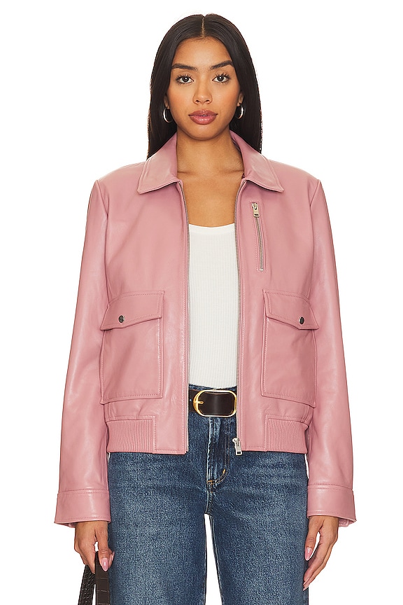 view 2 of 5 Klemence Bomber Jacket in Mauve Pink