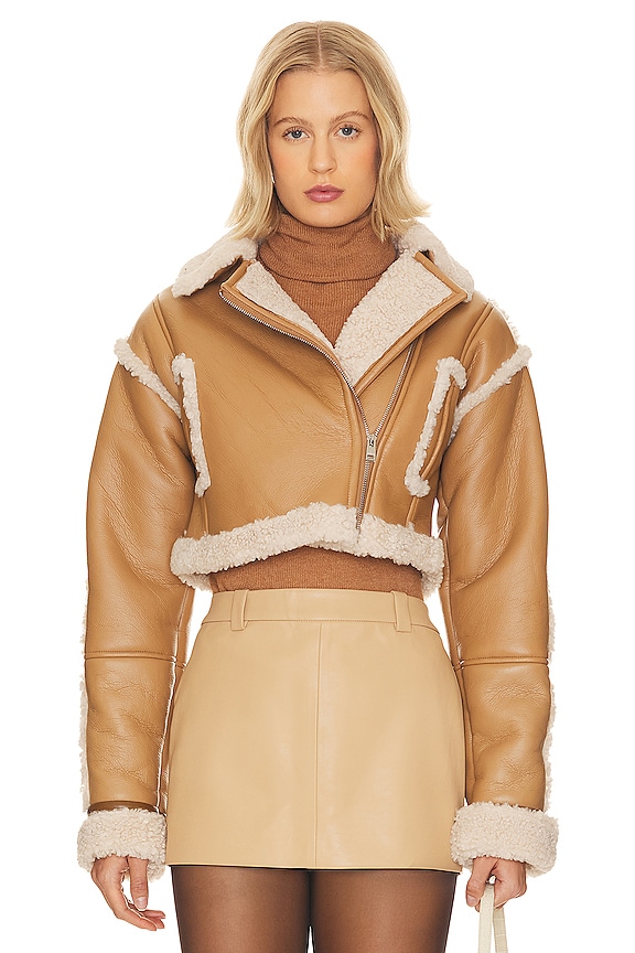 view 2 of 5 Adrina Cropped Jacket in Biscuit