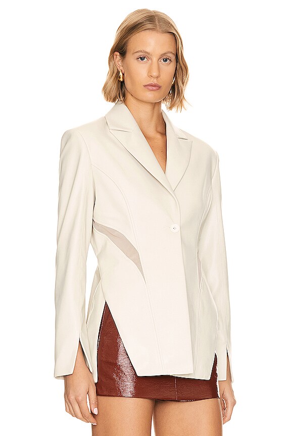 view 2 of 4 LYUBAVA フェイクレザーブレザー in Bone