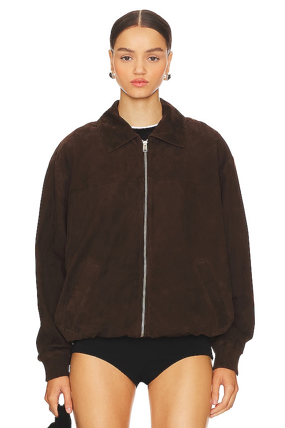 view 2 of 5 Caden Bomber Jacket in Chocolate