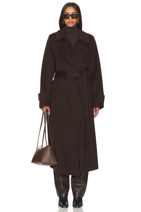 view 2 of 5 Margaret Coat in Dark Brown