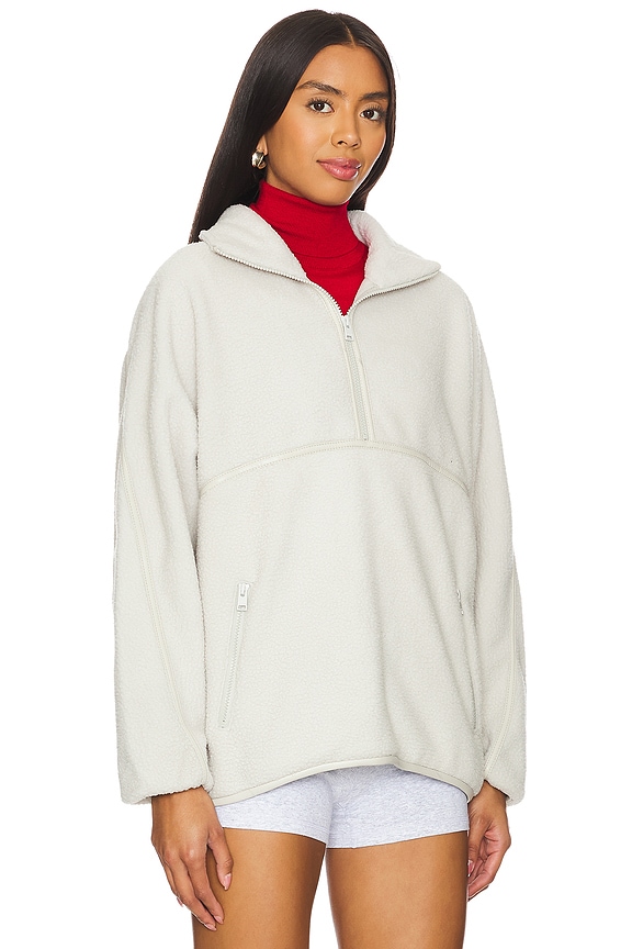view 2 of 4 Helsa Polar Fleece Pullover in Light Grey