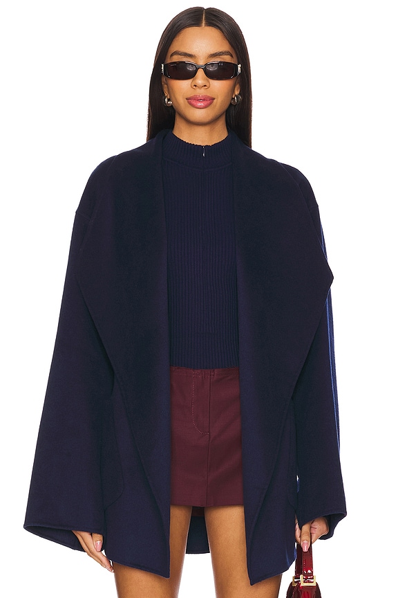 view 2 of 5 MEKIA 더블 페이스 코트 in Dark Navy