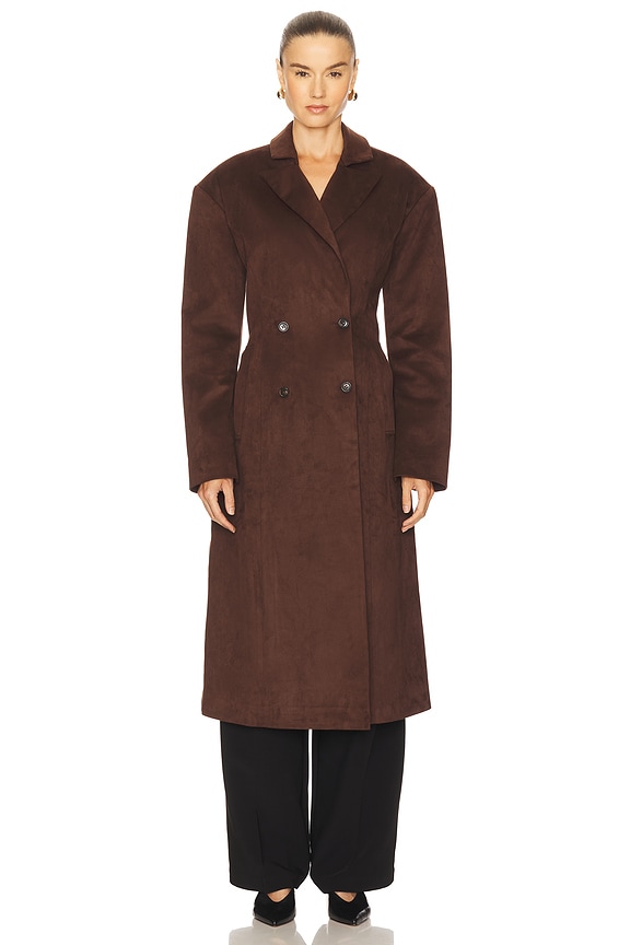 view 2 of 4 Devikana Trench Coat in Dark Brown
