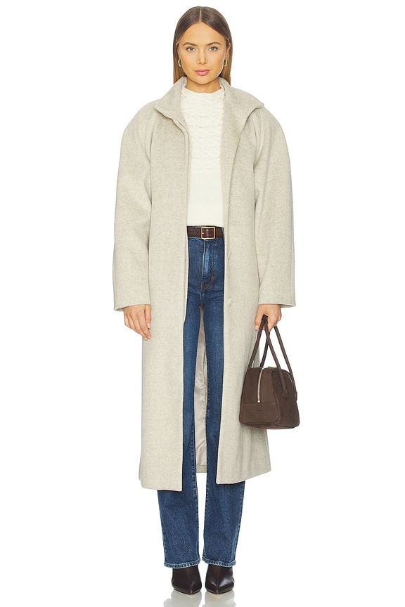 view 1 of 4 Sunniva Coat in Heather Beige