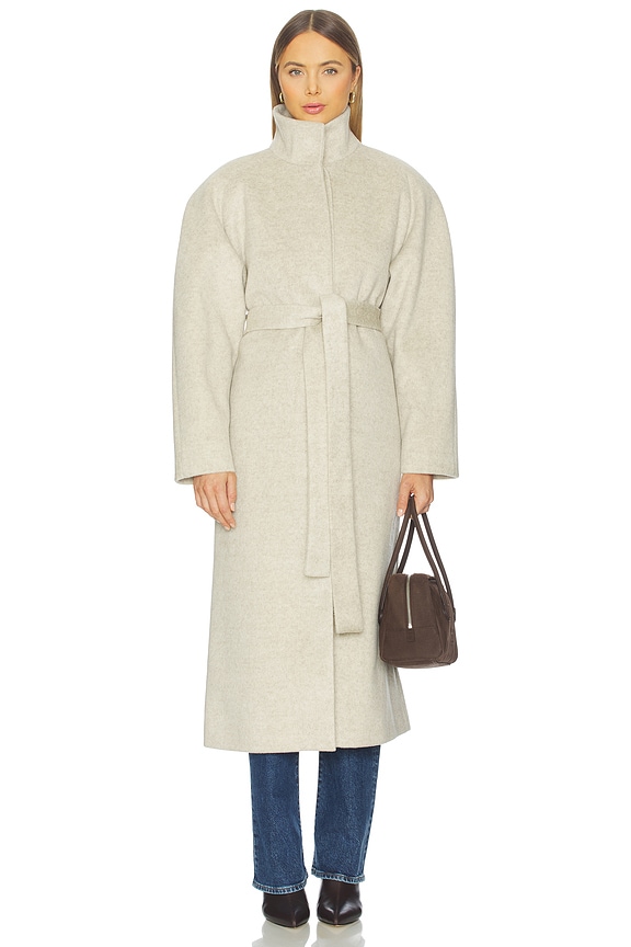 view 2 of 4 Sunniva Coat in Heather Beige